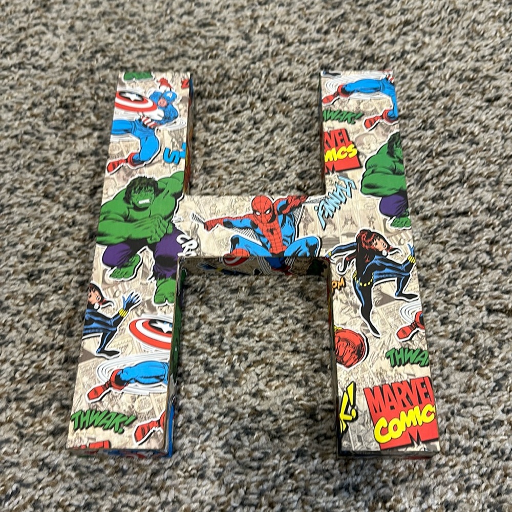 Hobby Lobby letter H Marvel Superhero
